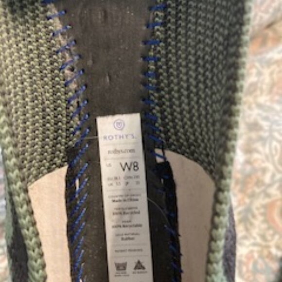 Rothy's - The Point women's size 8  flats in green Camo - Picture 5 of 5